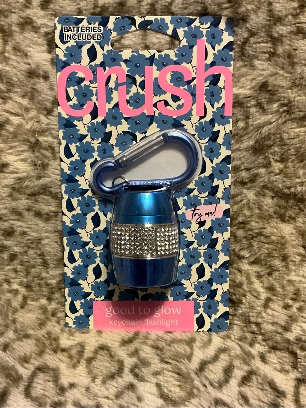 Crush Good to Glow Keychain Flashlight - Blue